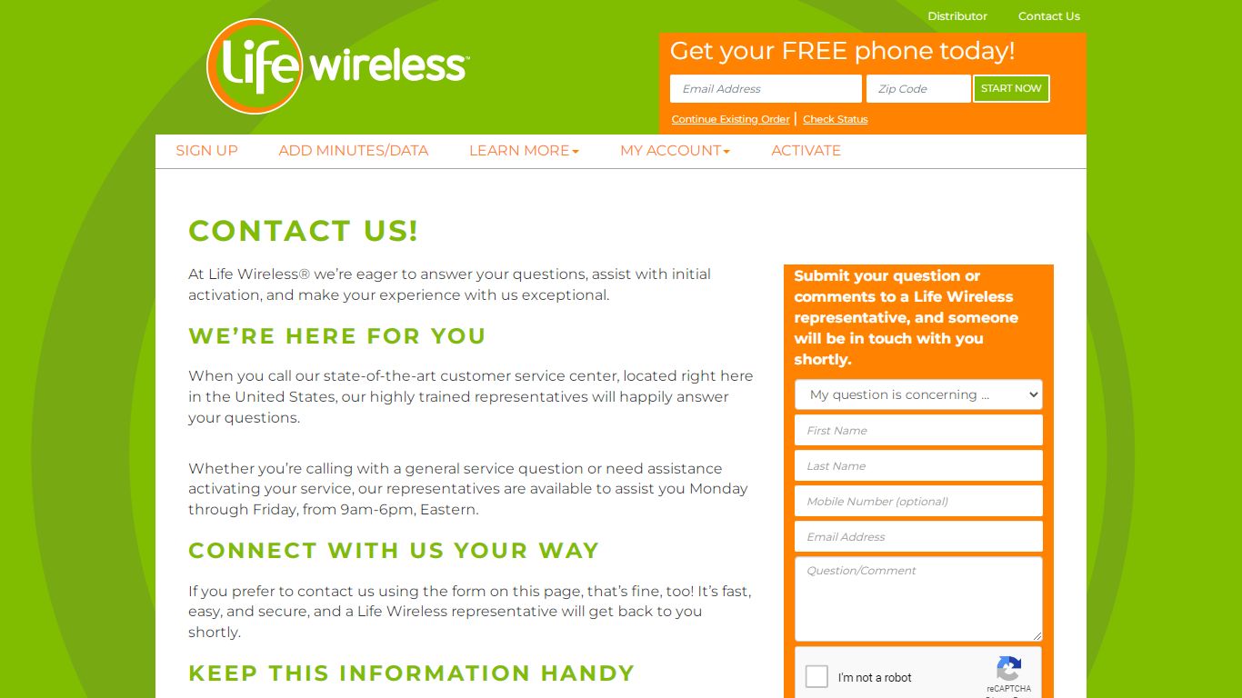 Life Wireless Customer Service